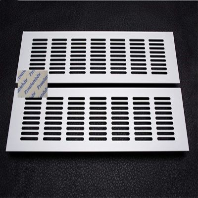 Pangyoo PYouo Small Air Vent, 2-Pack, 80 mm, Rectangular Aluminum, Gold/Black/Ivory
