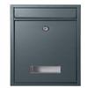 Verda Personalized Anthracite Wall-Mounted Mailbox with Nameplate and Large Mail Slot, 32 x 21.5 x 8.5 cm, 2 Keys, RAL 7016, SN3664-1 view 1