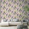 Holden Decor Menali 35921 Vinyl Wallpaper, Glitter Peacock Feathers and Floral Pattern, Green view 2