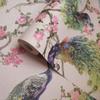 Holden Decor Menali 35921 Vinyl Wallpaper, Glitter Peacock Feathers and Floral Pattern, Green view 3