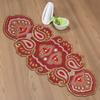 Lightnpro Beaded Christmas Table Runner, 33 x 91.4 cm, Chestnut and Gold Paisley Pattern view 1