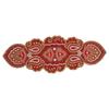 Lightnpro Beaded Christmas Table Runner, 33 x 91.4 cm, Chestnut and Gold Paisley Pattern view 2