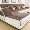 HC&WT Non-Slip Thickened Sofa Cover for Living Room, 1 Piece Plush Quilted Sofa Protector with Lace, Four-Season Universal Couch Cover (H, 70 x 210 cm/28 x 83 in) view 1