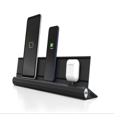 udoq 550 Aluminum USB-C Multi-Charging Station with Power Charger, Black