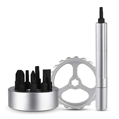 ECOSWAY Precision Screwdriver Set, Multifunctional Spinner Drive Repair Tool, Silver