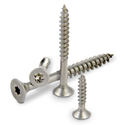 PROTECH 100-Piece 4.5 x 70 mm A2 Stainless Steel Wood Screws, Partial Thread, TX20 Countersunk Head