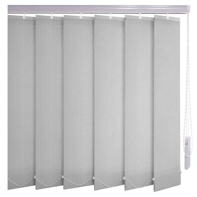 Sonnenschutz-HH Made-to-Measure Gray Linen-Look Vertical Blind with Stripes, 215 x 140 cm, 127 mm Slats