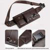 DFVmobile Leather Fanny Pack/Crossbody Bag for E-Readers and Tablets, Black view 4