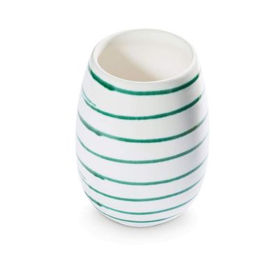 GMUNDNER KERAMIK Green-Flamed Vase, 15 cm
