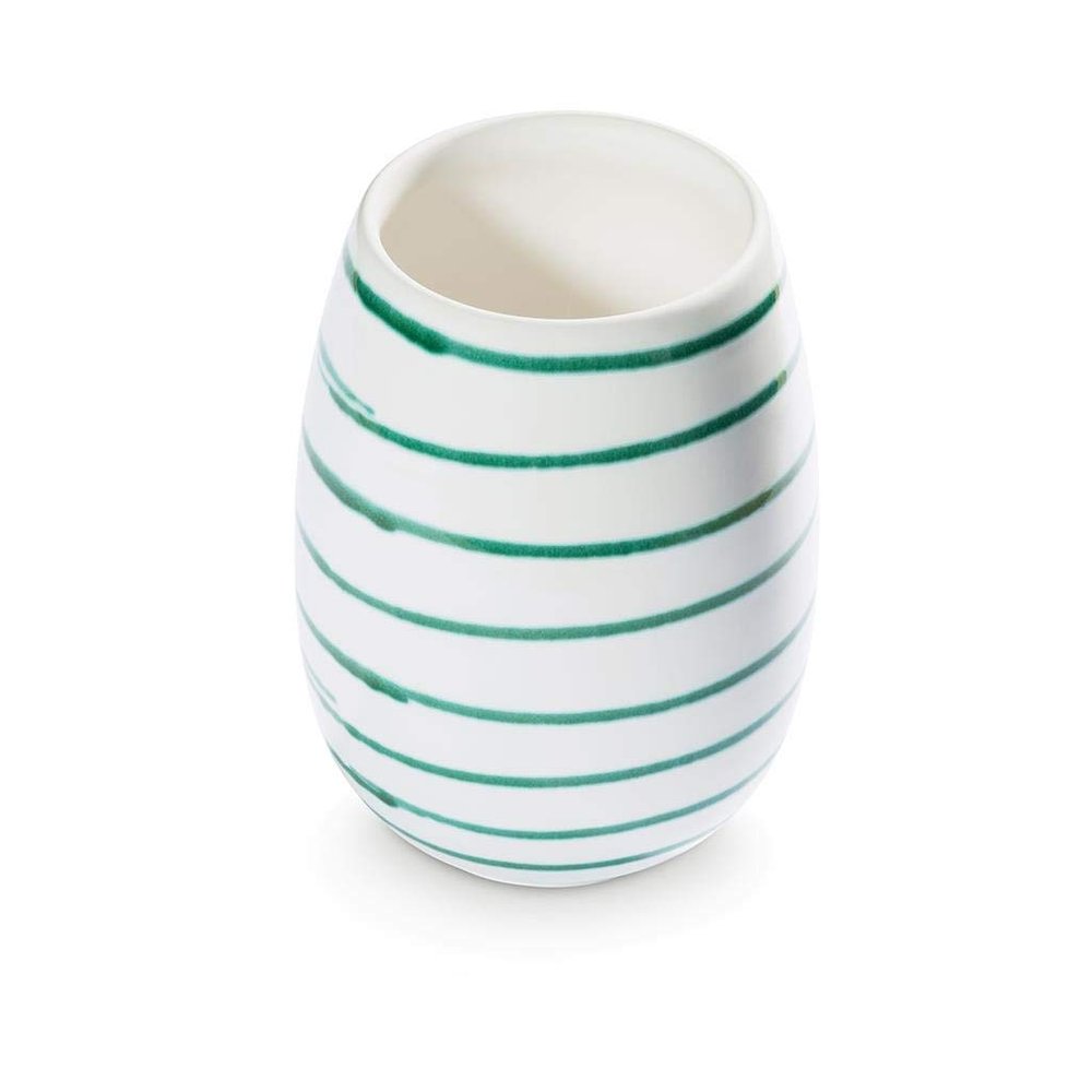 GMUNDNER KERAMIK Green-Flamed Vase, 15 cm