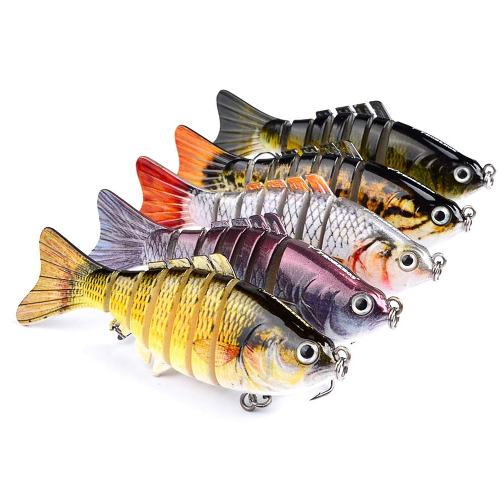 CHSEEO 1-Piece Multi-Jointed Pike Fishing Lure, 100 mm/15 g, Random Color #3