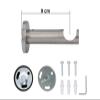 Sento 25 mm Metal Curtain Rod Set, Stainless Steel Look, 120 cm, Pryma view 3