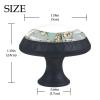 Abenily Round Green Glass Butterfly Cabinet Knobs, 30 mm, 4-Pack view 4