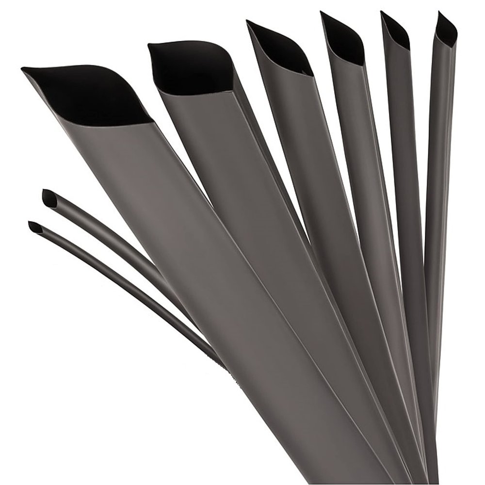 ISOLATECH Heat Shrink Tubing 80 mm x 3 m, 3:1, Black, Non-Adhesive