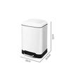MU Creative Nordic Stainless Steel Covered Pedal Trash Can, White, 6L view 3