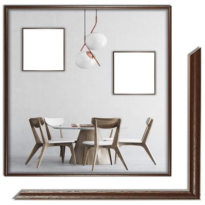 myposterframe Atlas Picture Frame 69 x 85 cm, Brown Plastic, with 1 mm Matte Acrylic Glazing