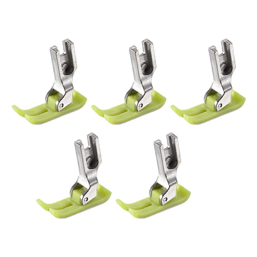 sourcing map MT-18 Extra-Thin Precise Presser Feet for Industrial Sewing Machines, White, 5-Pack