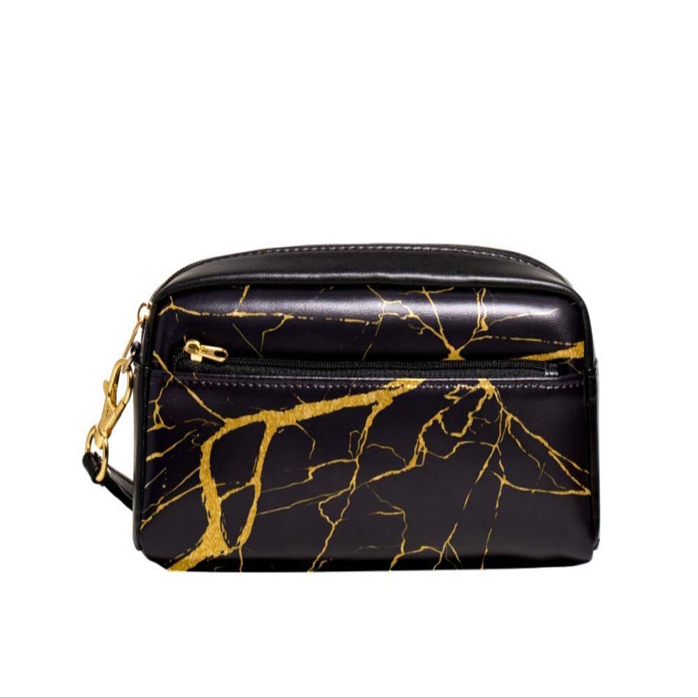 PU Leather Mermaid Pencil Case with Zipper, Fish and Shells, 20.5 x 5 x 8.5 cm, Style 05