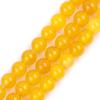 Natural Yellow Agate Beads, 8 mm Round, 15 in Strand view 1