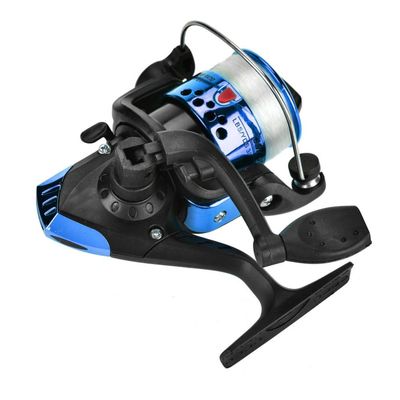 Keenso Mini Spinning Fishing Reel, 3 Bearings, 5.2:1 Gear Ratio, Lightweight Plastic Reel with Anti-Slip Handle, Blue