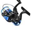 Keenso Mini Spinning Fishing Reel, 3 Bearings, 5.2:1 Gear Ratio, Lightweight Plastic Reel with Anti-Slip Handle, Blue view 4