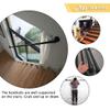 Round Handrail Brackets for Stairs, Matte Black Wrought-Iron Rail Kit view 3