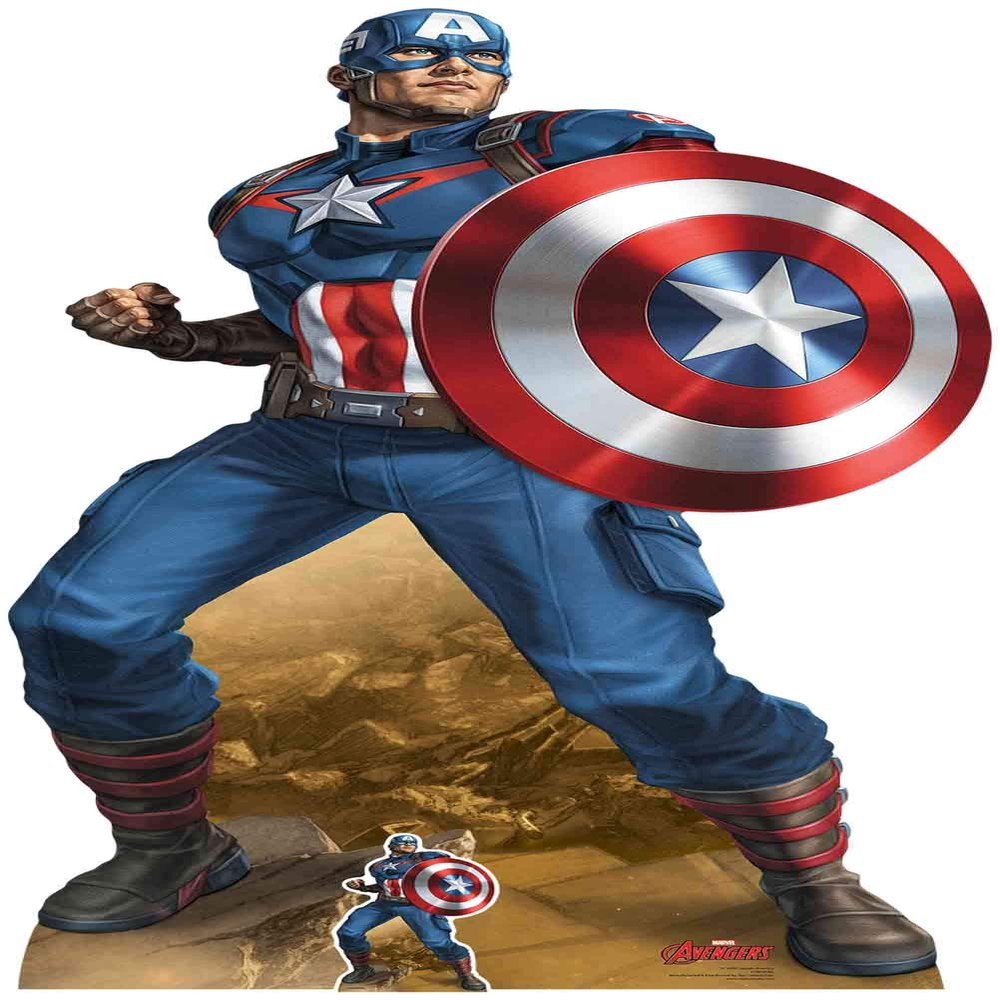 STAR CUTOUTS SC1409 Marvel Avengers Captain America Cardboard Cutout, 184 cm
