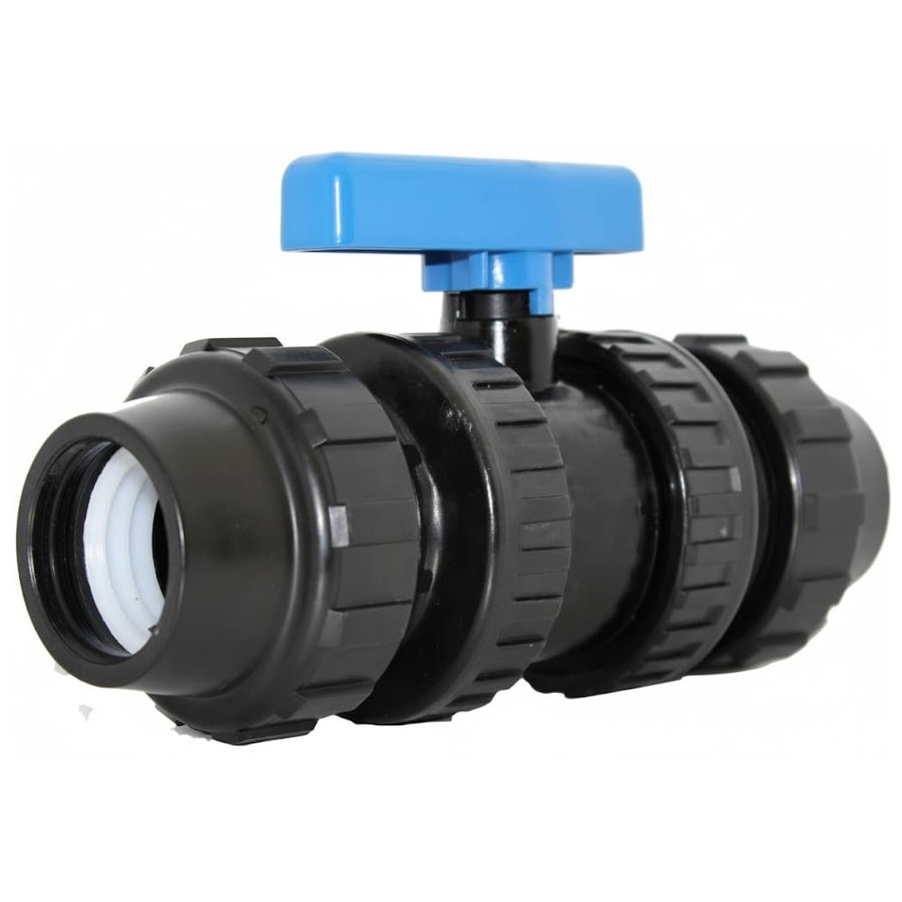 40 mm Water Shut-Off Valve | PVC Ball Valve for 40 mm Polyethylene Pipe