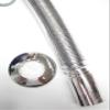 Flexible Chrome-Plated Outlet Pipe, 1 1/2 in, Extendable, 40 mm Outlet, with Escutcheon view 2
