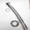 Flexible Chrome-Plated Outlet Pipe, 1 1/2 in, Extendable, 40 mm Outlet, with Escutcheon view 3