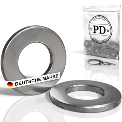 PD M16 Flat Washers | DIN 125 Form A/ISO 7089 | A2 Stainless Steel | 100 pcs
