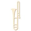 Wooden Trombone Decorative Cutouts, 5–50 cm, 32 cm, Pack of 100 view 1