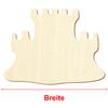 Wooden Sandcastle Decorative Cutouts, 3–50 cm, Size: 42 cm, Pack of 10 view 3