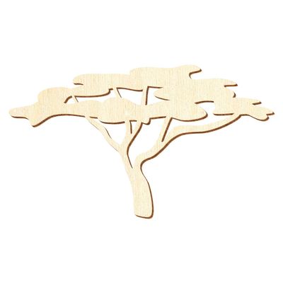 African Tree Wood Cutouts, 5–50 cm, 11 cm, Pack of 50