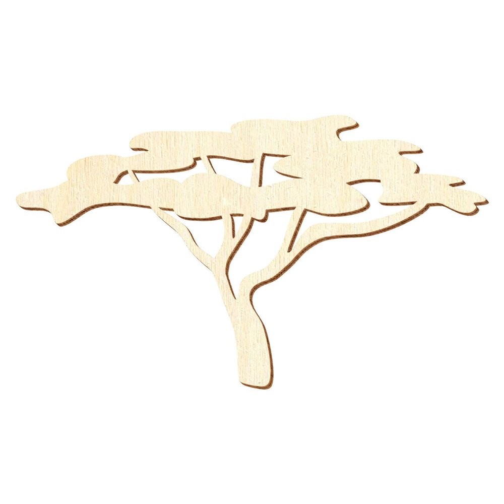 African Tree Wood Cutouts, 5–50 cm, 11 cm, Pack of 50