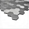 Self-Adhesive Aluminum Mosaic Tile, Silver Metallic Hexagon view 3