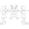 SH LONDON lever/knob set on plate, PZ 88, 67–72 mm, RC3, with cylinder protection, silver, NORM view 3