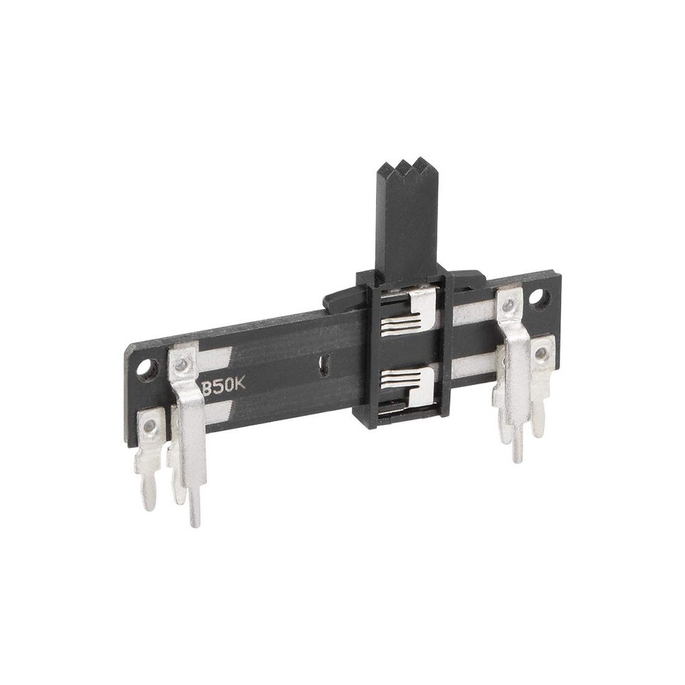 sourcing map 40 mm B50K Linear Dual-Channel Slide Potentiometer