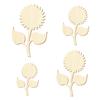 Wooden Sunflower Craft Cutouts, 12 cm, Pack of 10 view 2