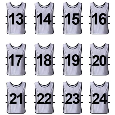 TopTie 12-Piece Training Vest Set, Numbered 1-12, for Soccer and Basketball