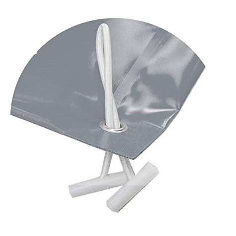 International Pool Protection Winter Pool Cover 4.5 x 7.5 m, +15 cm per Side for Anchoring, Gray Outside and Inside, Storage Bag Included