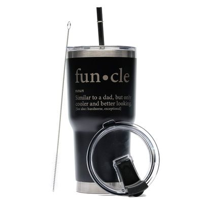 Auntie's 30 oz Funcle Tumbler, Black