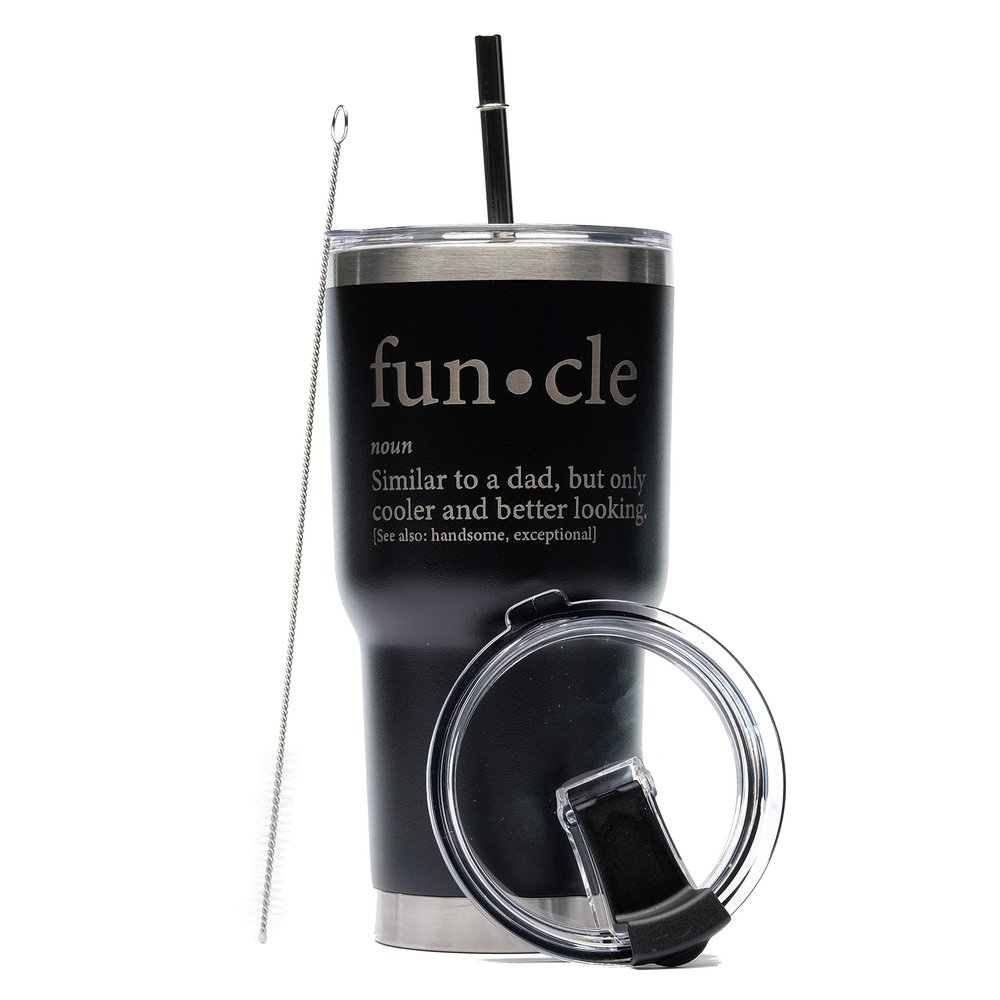 Auntie's 30 oz Funcle Tumbler, Black