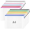 12-Pack A4 Document Pouches with Zippers, 12 Colors view 1