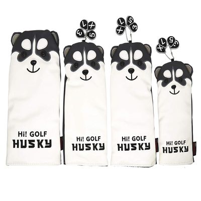 MamimamiH Golf Driver Head Cover, Husky Cartoon Animal Golf Cover (Sizes: L, M, S)
