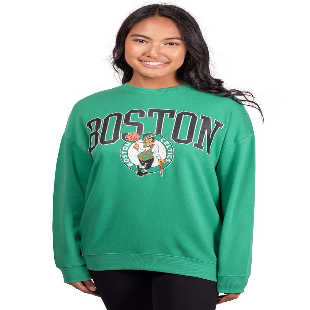 Ultra Game Women's Extra Soft Fleece Distressed Oversized Pullover Sweatshirt, Team Color, Large