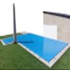 International Pool Protection Winter Pool Cover 6.5 x 7.5 m, Blue/Black, with Storage Bag view 2