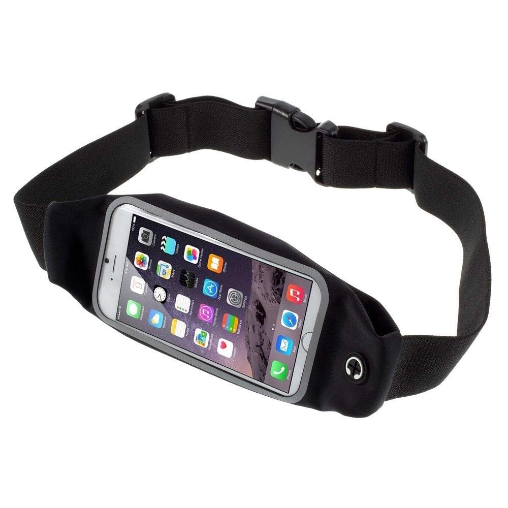 DFVmobile Reflective Touchscreen Waist Bag for Doro Primo 365, Black