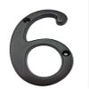 QCAA Traditional House Number 6, Solid Brass, 10.2 cm, US10B Oil-Rubbed Bronze, 1 pc, Made in Taiwan view 1