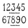 QCAA Traditional House Number 6, Solid Brass, 10.2 cm, US10B Oil-Rubbed Bronze, 1 pc, Made in Taiwan view 3
